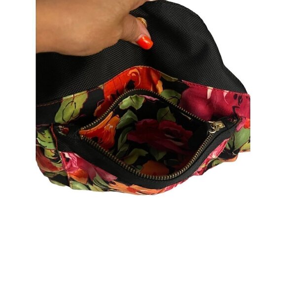 JPK Paris 75 Black Nylon with Leather Strap Gold Hardware Multi-Pocket Boho Bag - Picture 7 of 15